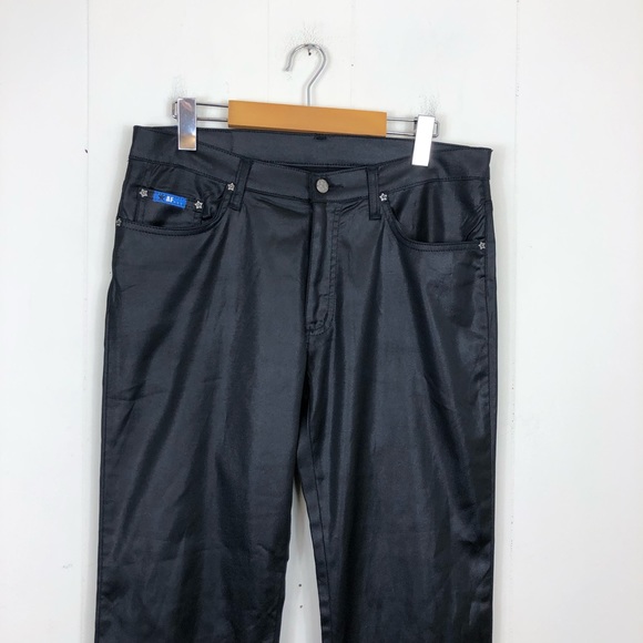 Vintage Bubblegum American Flavour Black Satin Pants Sz 32 - Picture 3 of 14